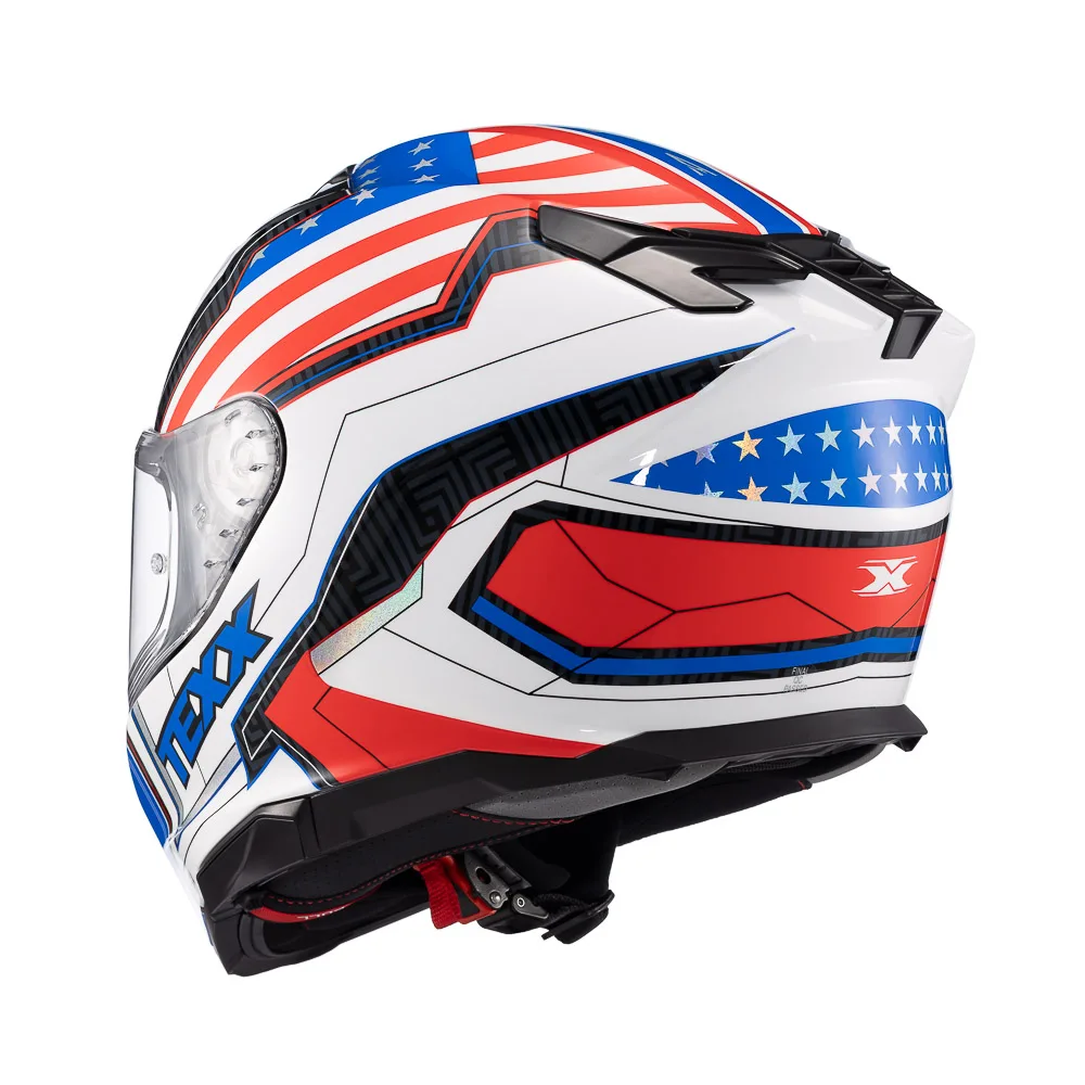 Capacete Texx Fecha Kaiman Flag Usa  Bril 60