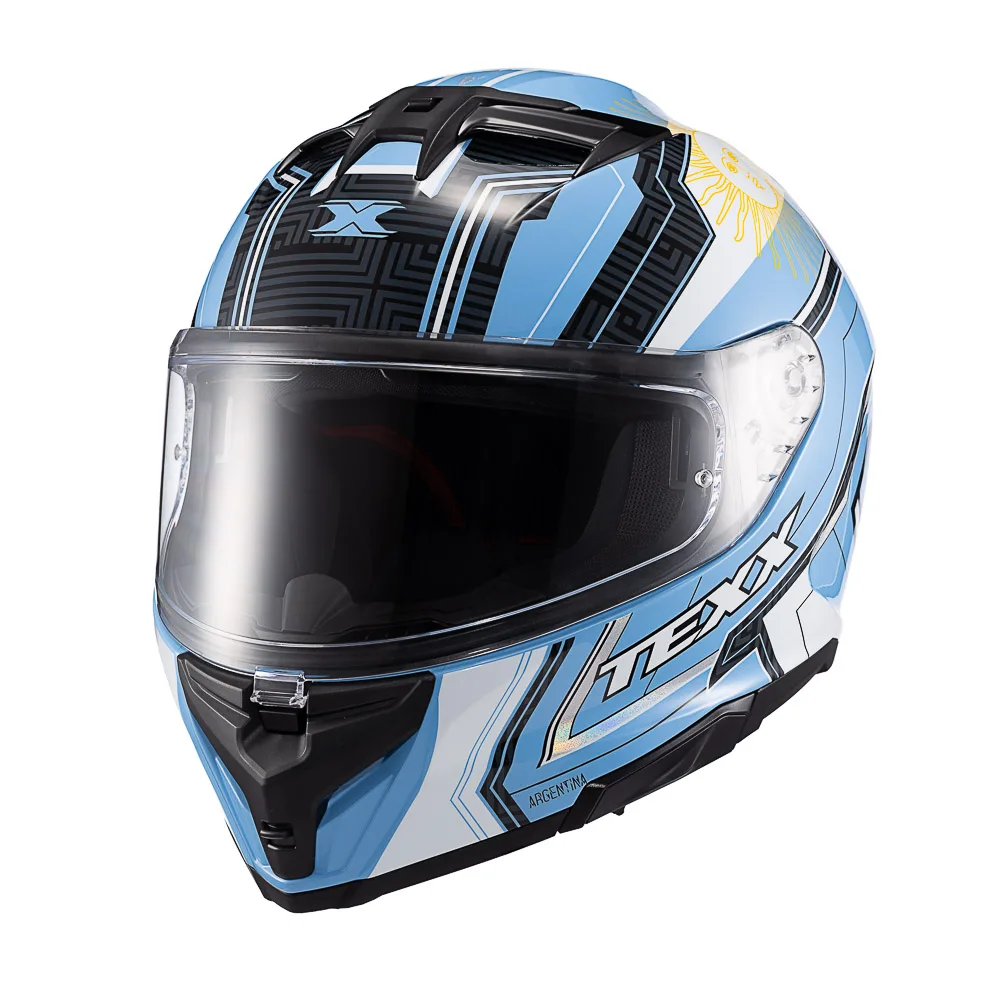 Capacete Texx Fecha Kaiman Flag Argentina  Bril 60
