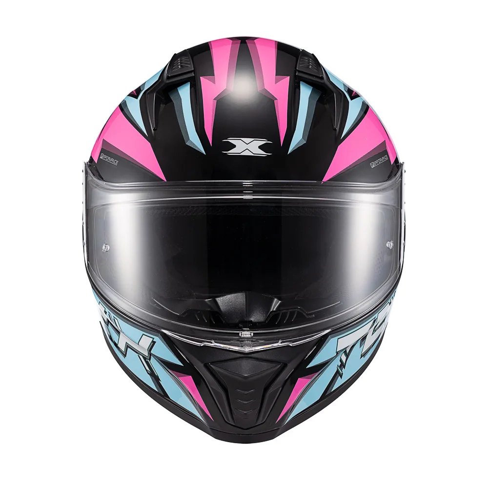 Capacete Texx Fecha Raptor Genesis Azu Ros Branc Bril 58