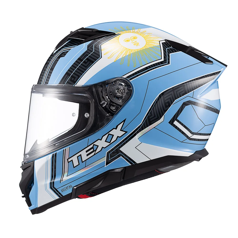 Capacete Texx Fecha Kaiman Flag Argentina  Bril 60