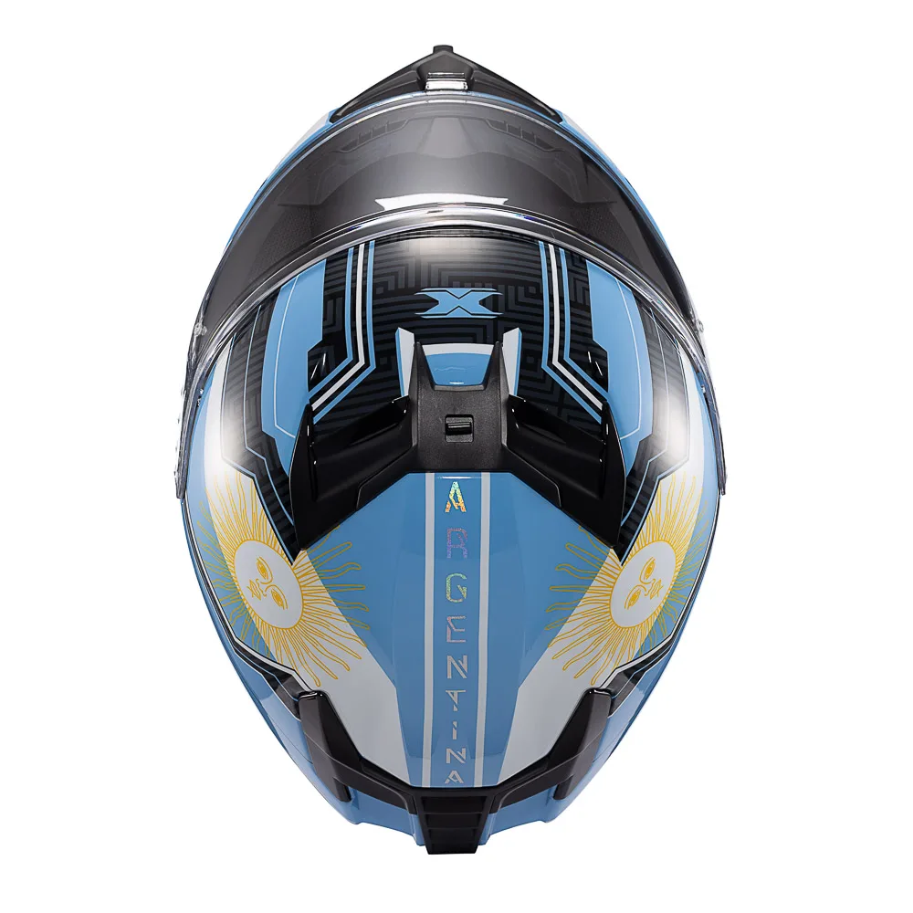 Capacete Texx Fecha Kaiman Flag Argentina  Bril 60