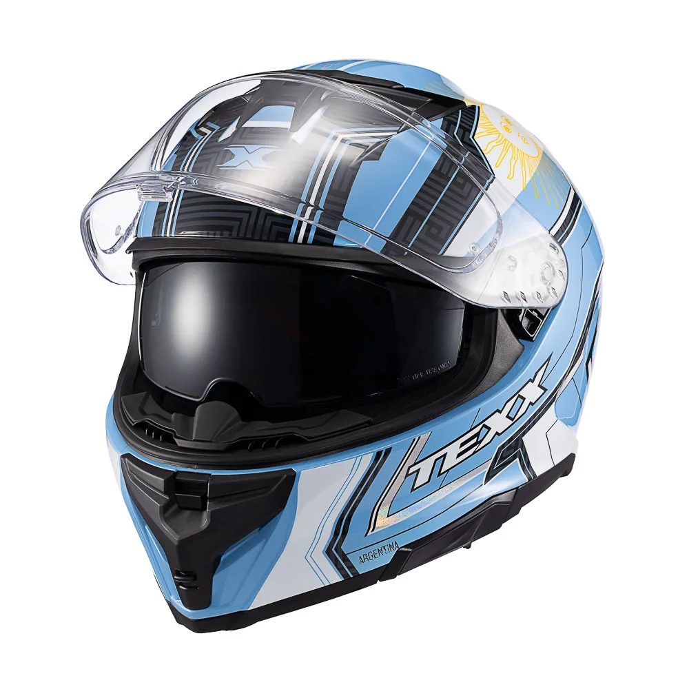 Capacete Texx Fecha Kaiman Flag Argentina  Bril 60