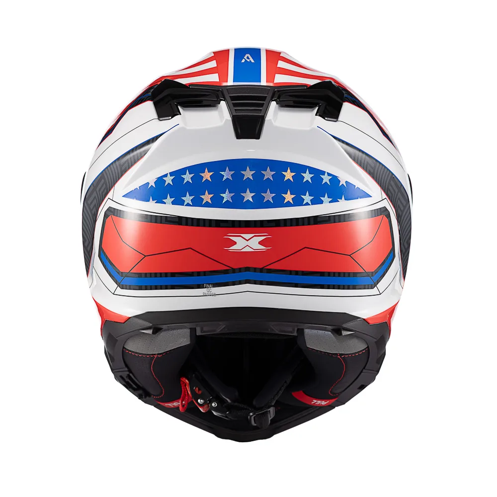 Capacete Texx Fecha Kaiman Flag Usa  Bril 58
