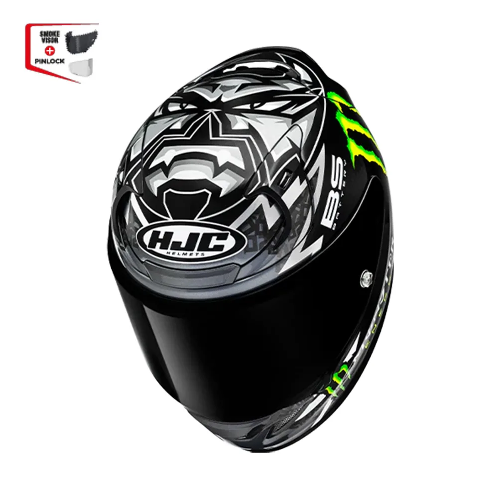 Capacete Hjc Rpha 12 Quartararo Monster Pret Branc 63
