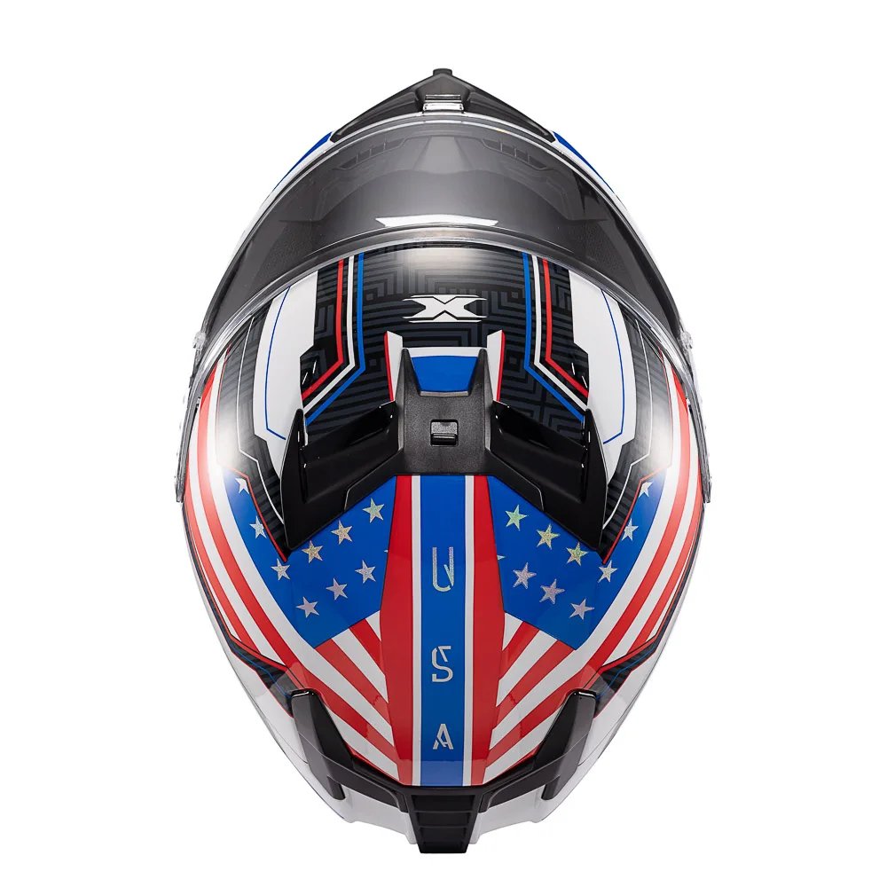 Capacete Texx Fecha Kaiman Flag Usa  Bril 60