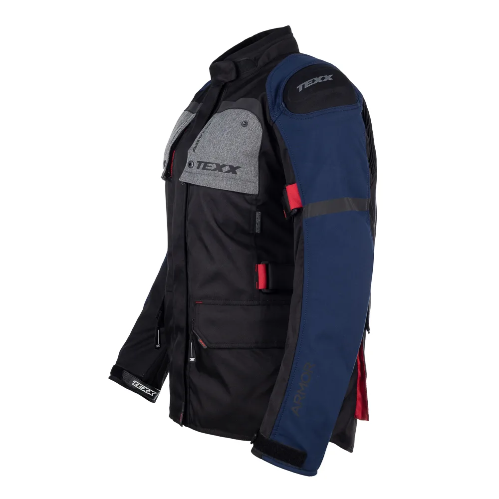Jaqueta Texx Armor Ld Fem Pret Azul Verm Cinz Xl