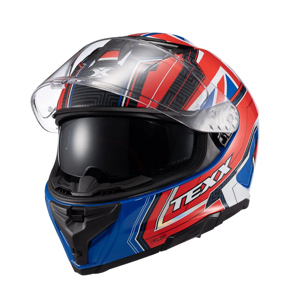 Capacete Texx Fecha Kaiman Flag Uk  Bril 58