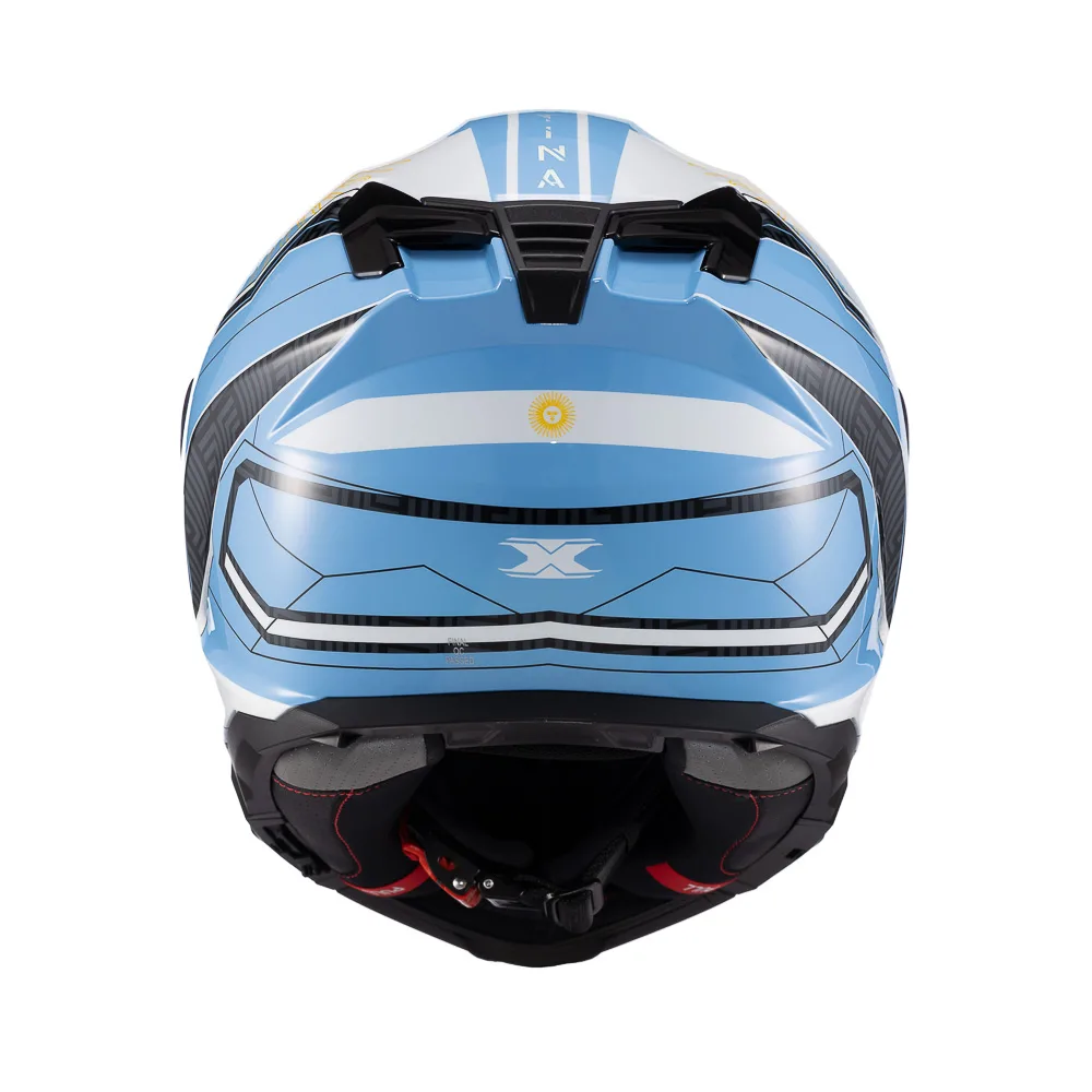 Capacete Texx Fecha Kaiman Flag Argentina  Bril 60