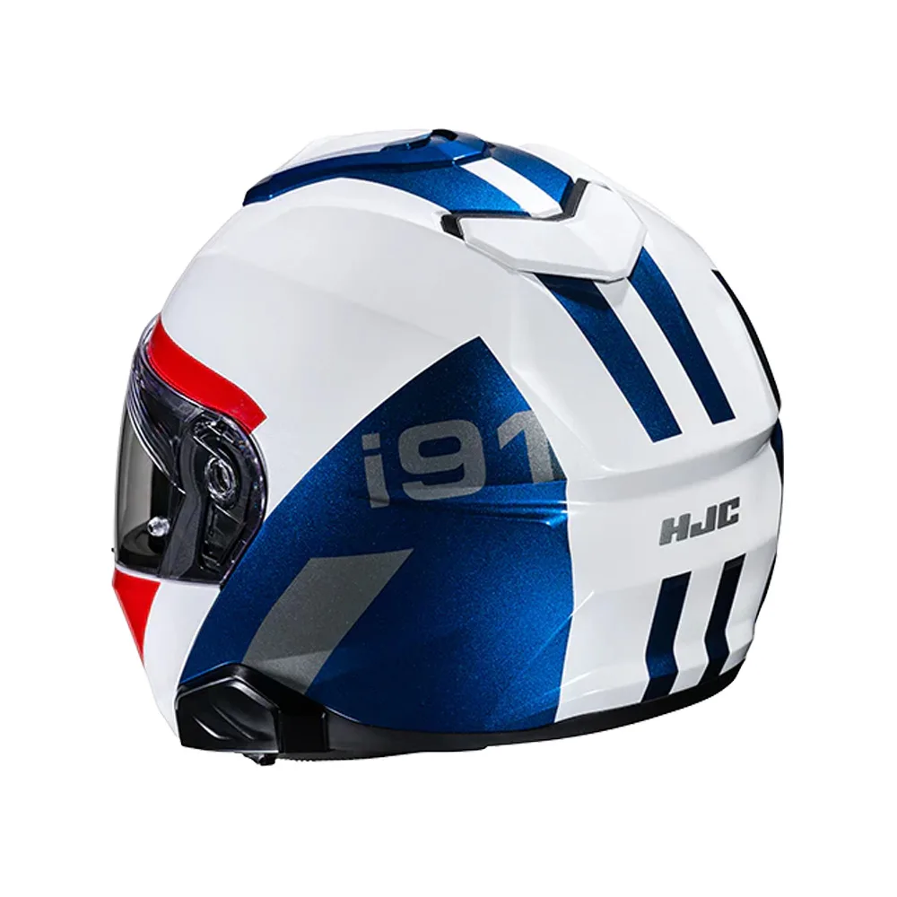 Capacete Hjc I91 Bina Branc Verm Azu 61