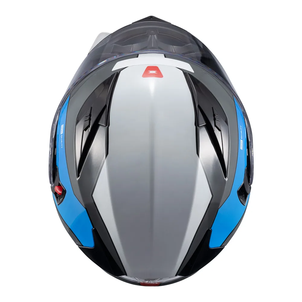 Capacete Texx Esc Gladiator V3 Reisen Azu Verm Branc Bril 56