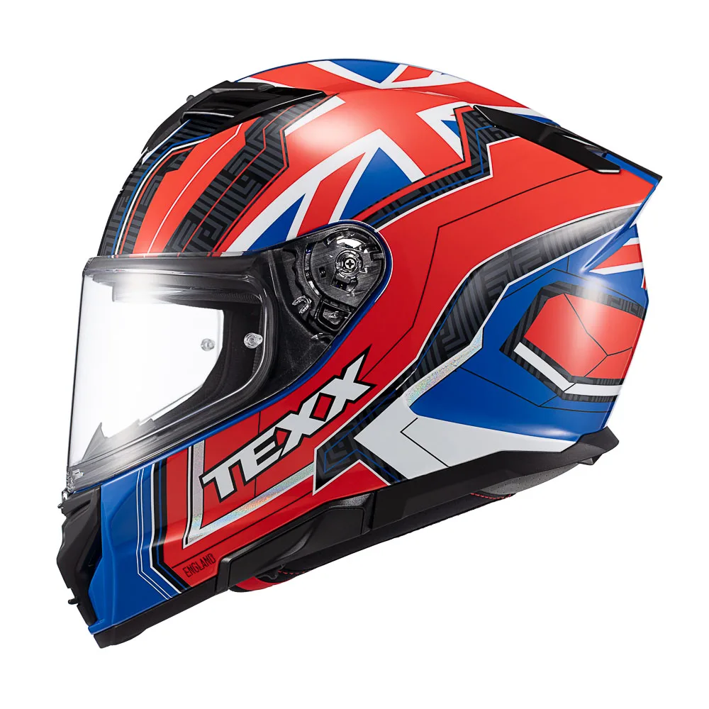 Capacete Texx Fecha Kaiman Flag Uk  Bril 58