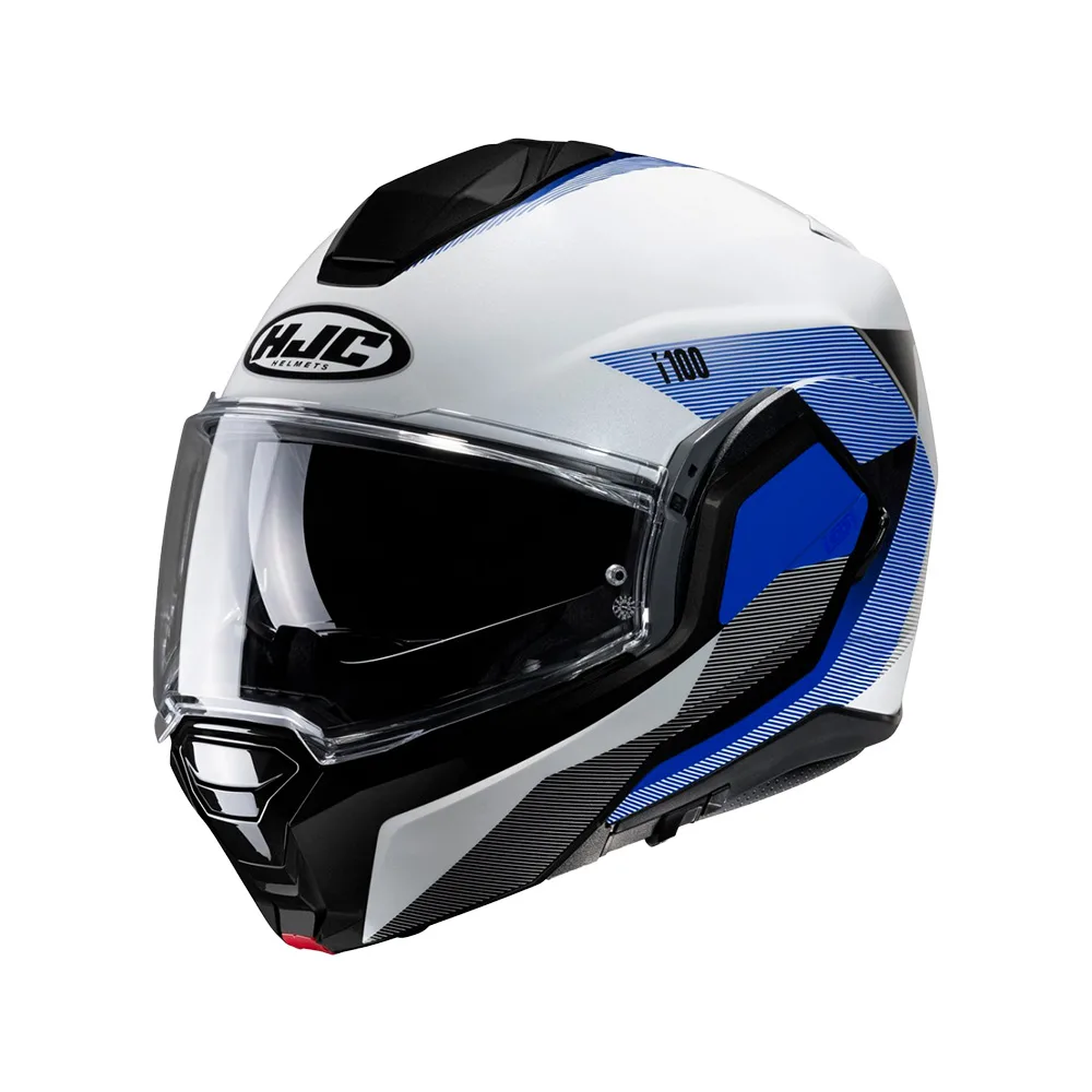 Capacete Hjc I100 180 Beston Branco Azul E Cinza  59