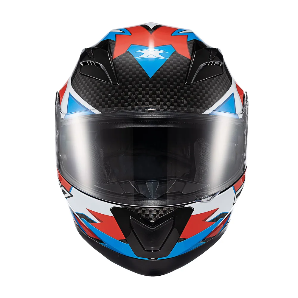 Capacete Texx Strike Ride Azu Verm Branc Pret Bril 60