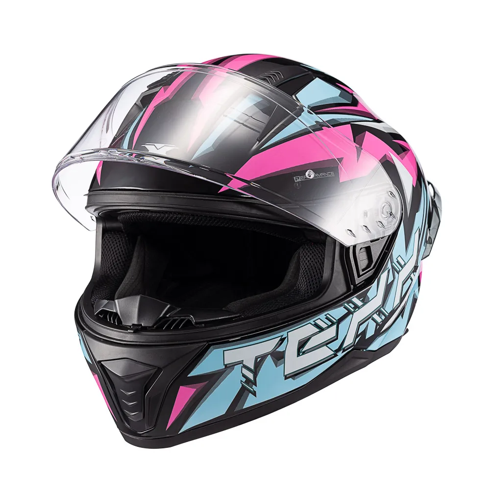 Capacete Texx Fecha Raptor Genesis Azu Ros Branc Bril 58
