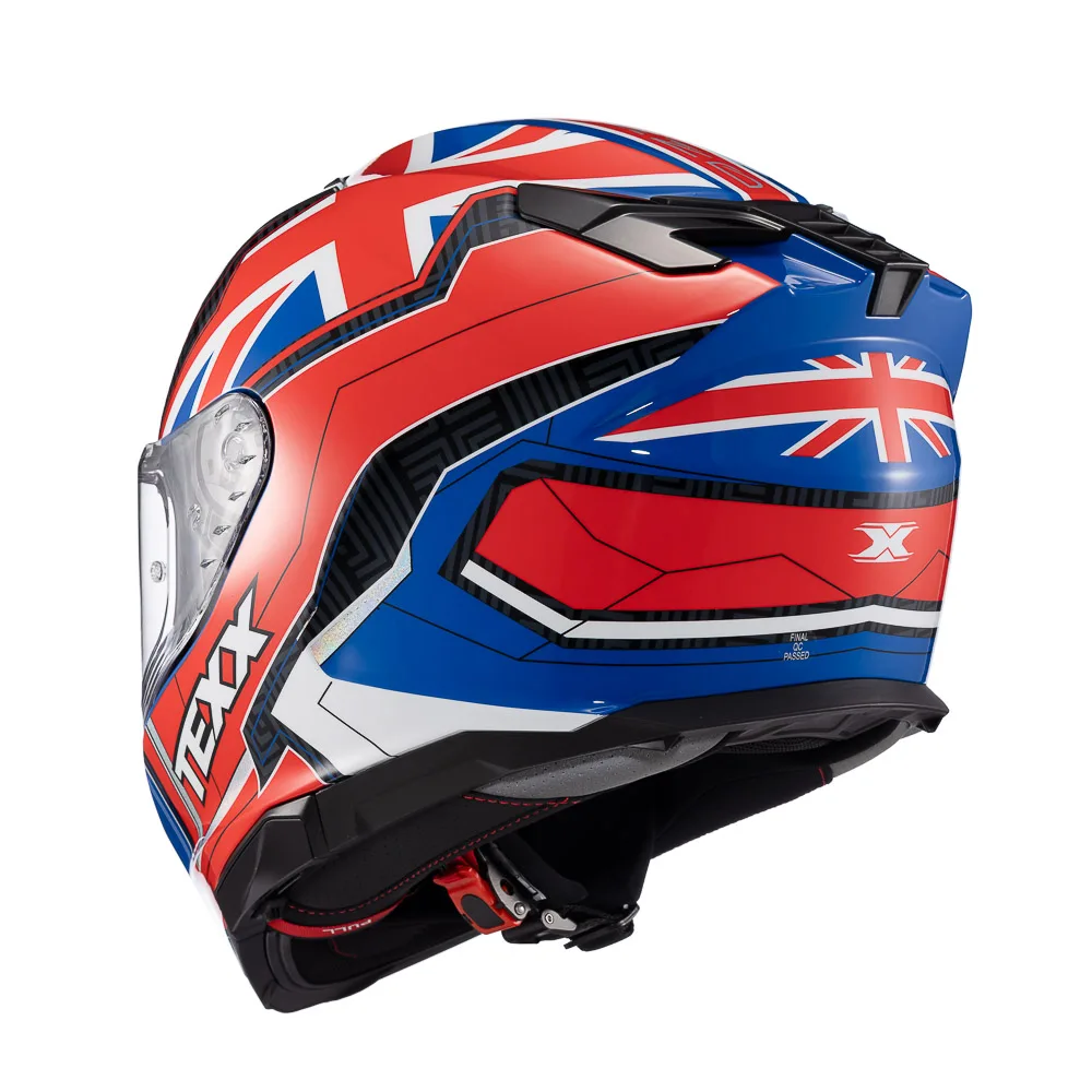 Capacete Texx Fecha Kaiman Flag Uk  Bril 58